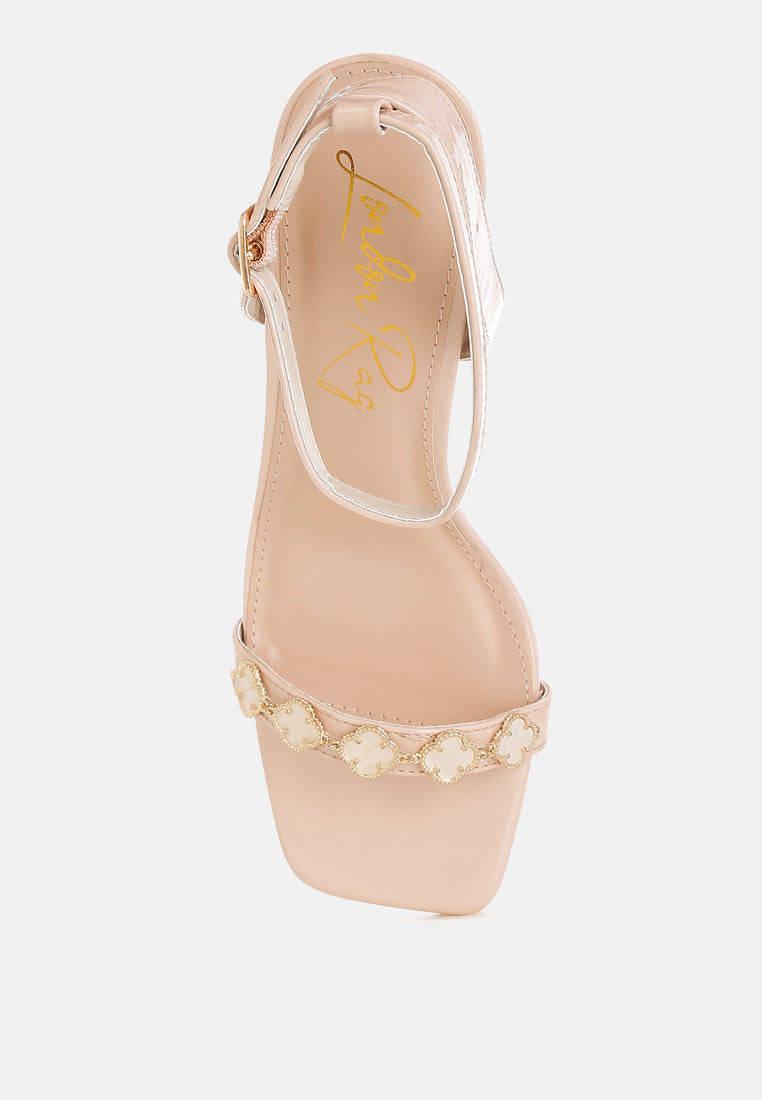 Ebina Charm Detail Spool Heels