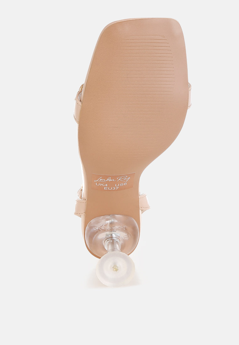 Ebina Charm Detail Spool Heels
