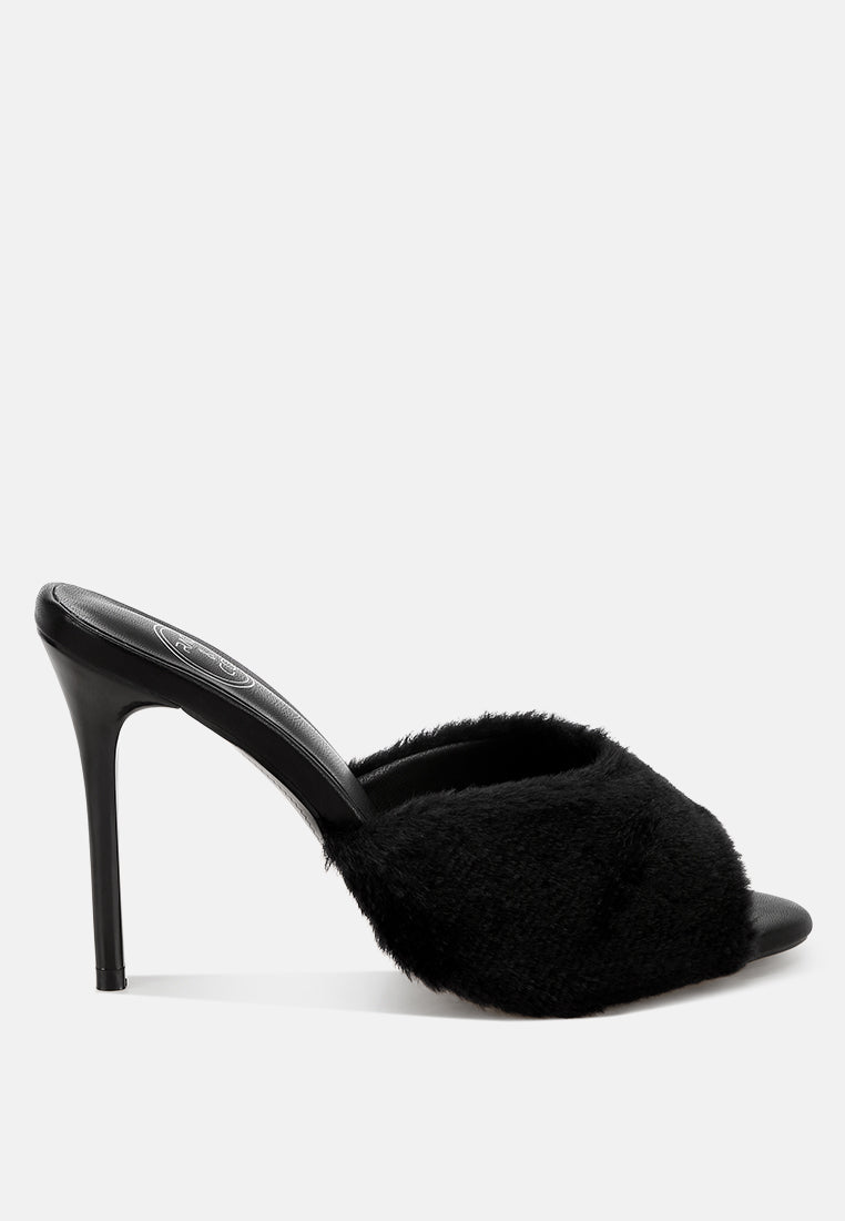 Lantana Furry Sleek Stiletto Heels-0