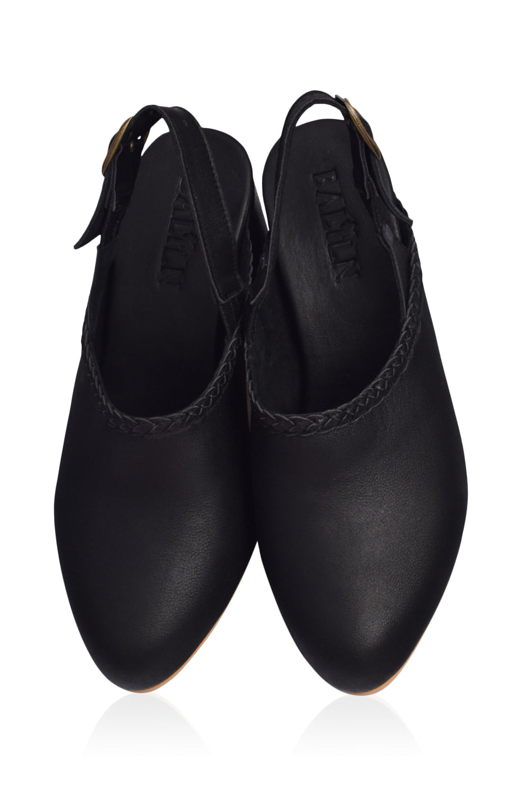 Savage Leather Slingback Heels