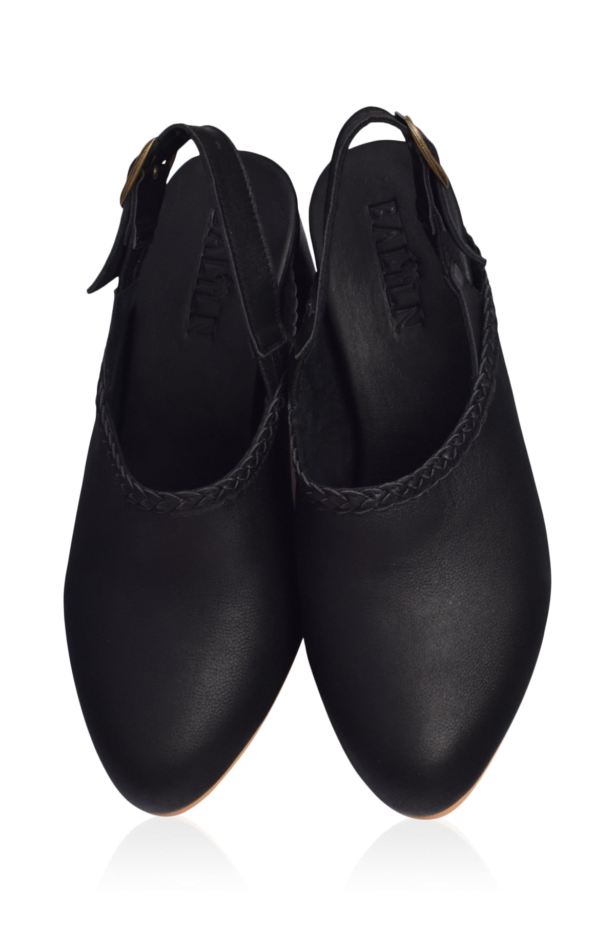 Savage Leather Slingback Heels
