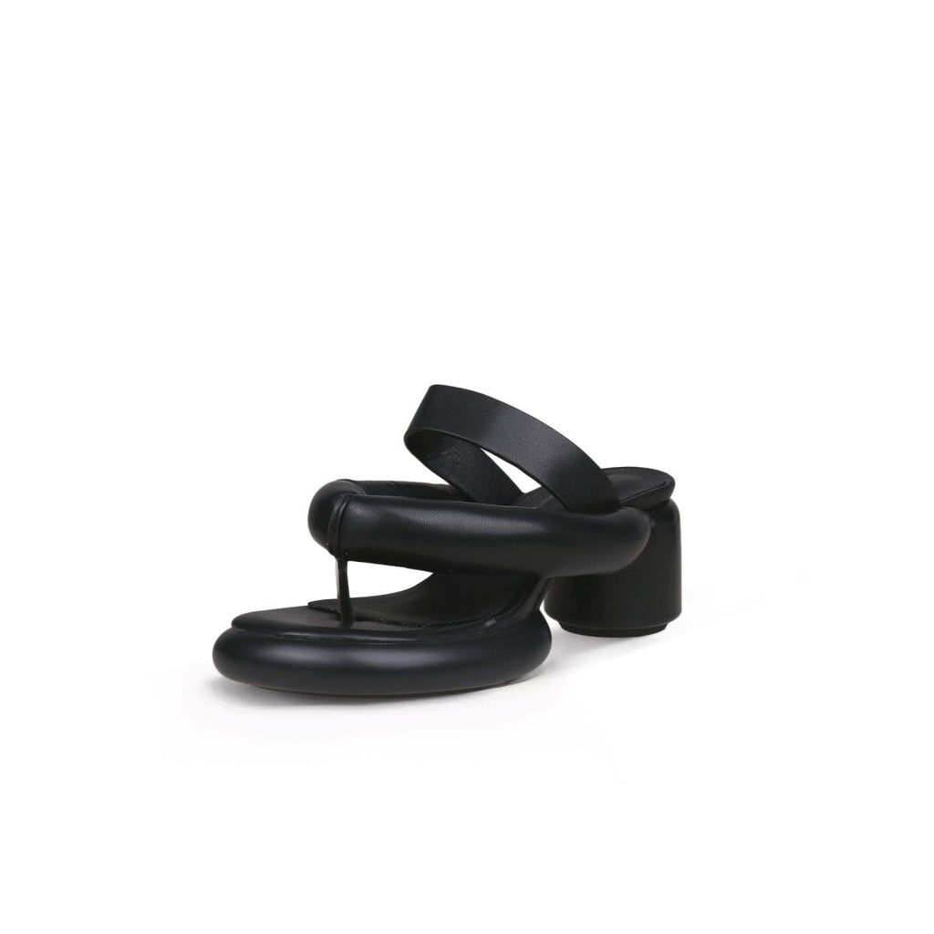 Abstract Padded Strap Block Heels-1