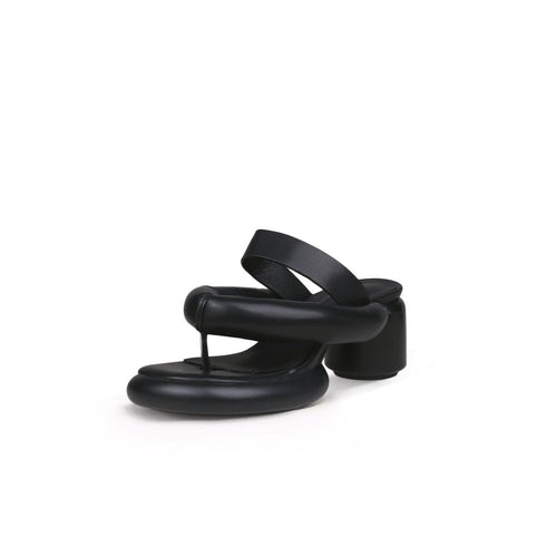 Abstract Padded Strap Block Heels-1