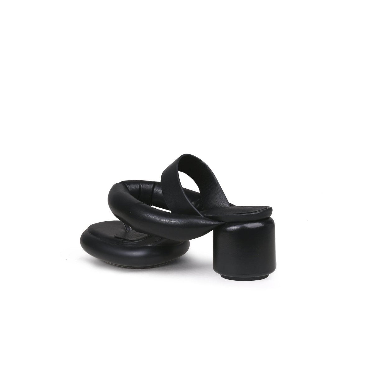 Abstract Padded Strap Block Heels-3