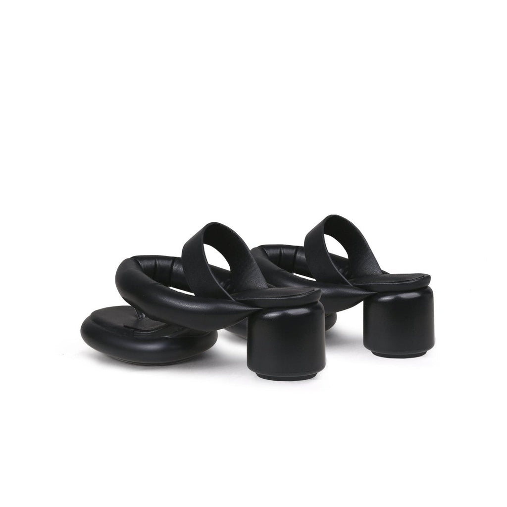 Abstract Padded Strap Block Heels-4