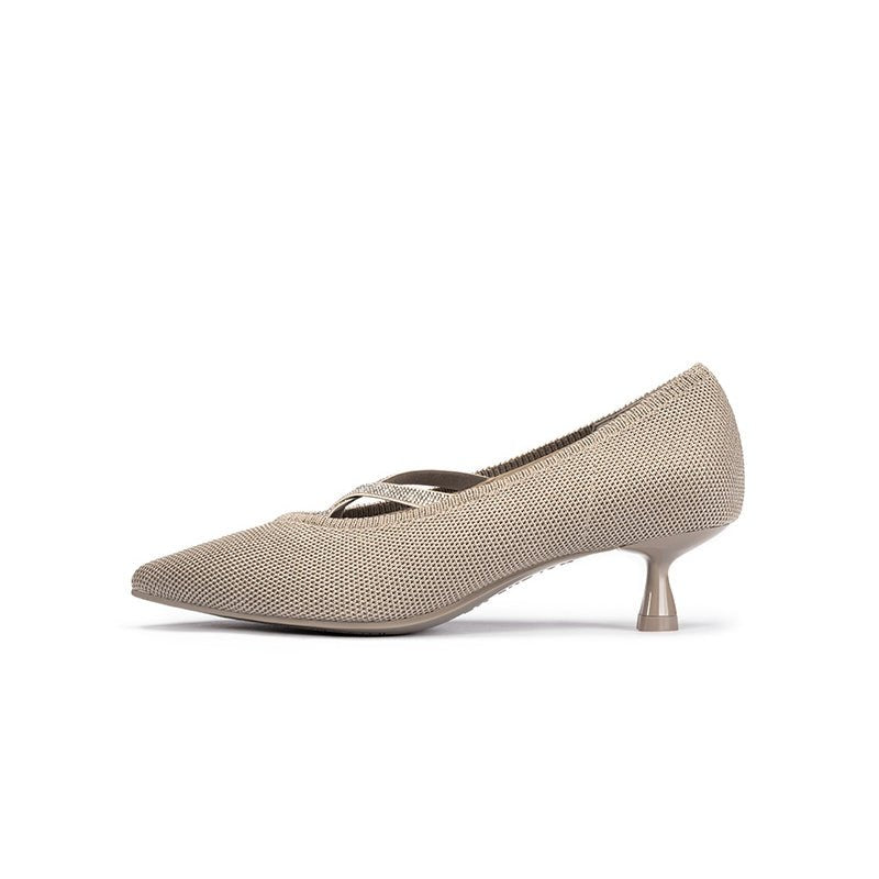 Countess Cross-Strap Kitten Heels – Crystal Pointed Toe Knit Pumps-8
