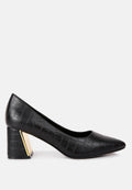 Emersyn Croc Block Heel Pump Shoes-0