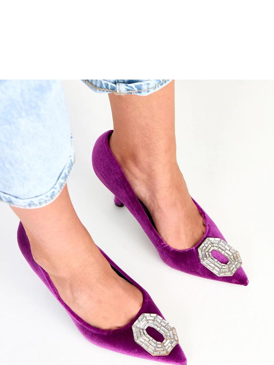 Violet Zircon Pointed-Toe Stiletto Pumps