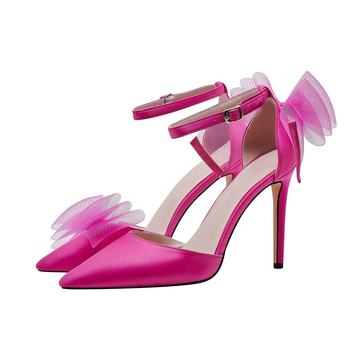 Fairy Bow Pointed Toe D'Orsay Heels-3