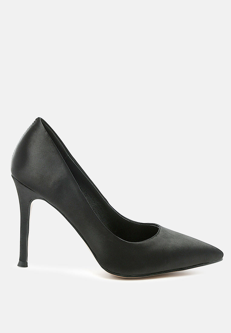 Fizzy Goblet Satin Stiletto Pumps-0