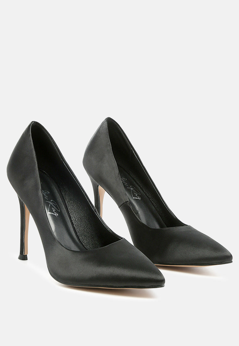 Fizzy Goblet Satin Stiletto Pumps-1