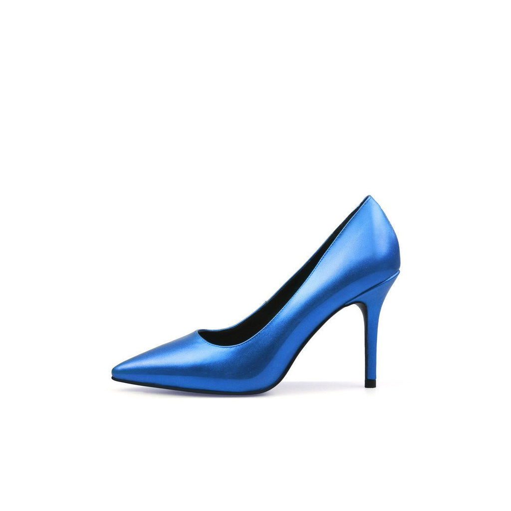 Premium Metallic Point Toe Pumps-0