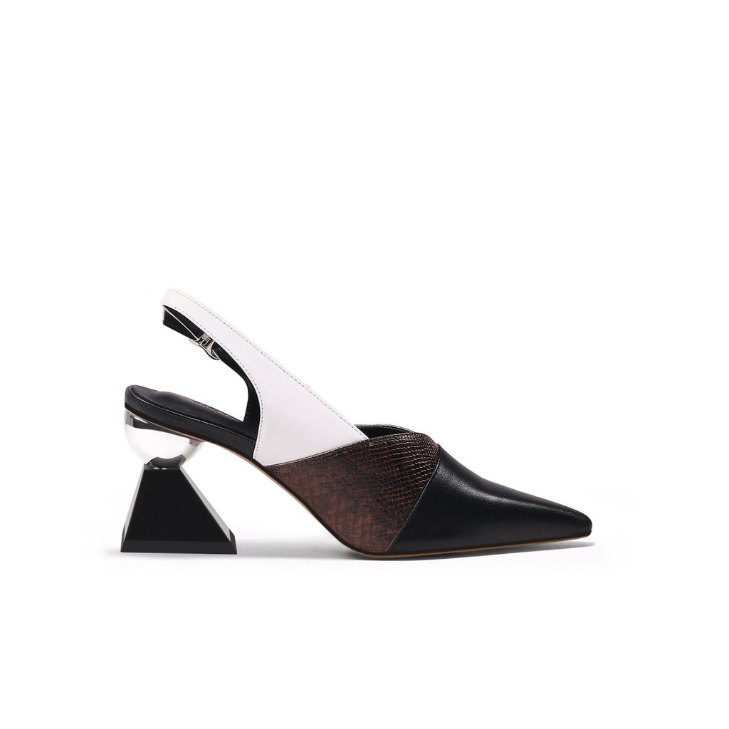 Metallic Slingback Heels-2