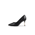 Pointed Toe Pearl Heel Stilettos-0