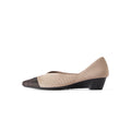 Princess Crystal Pointed Toe Wedge Pumps – Starfield Knit Commuter Heels-0