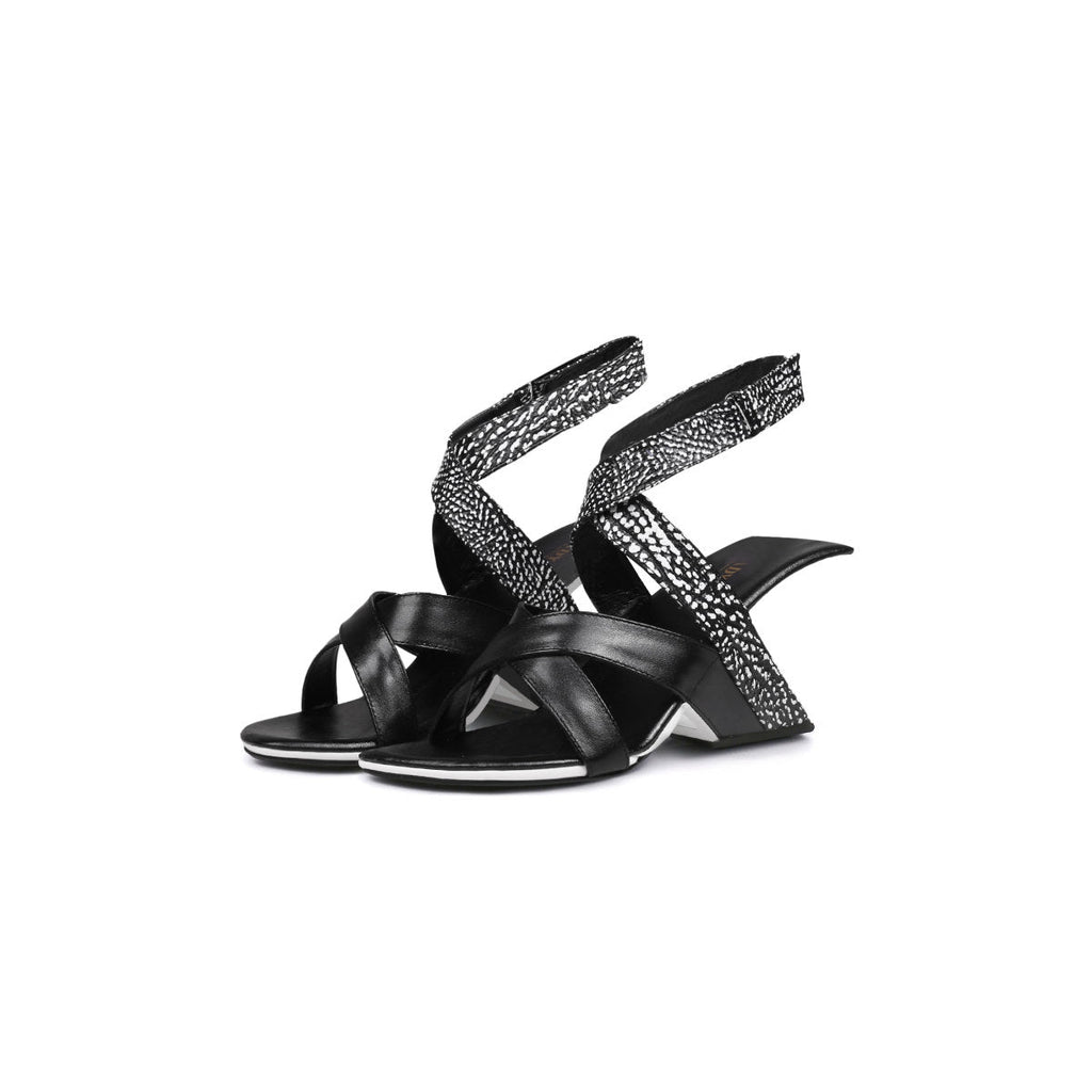 Sexy Criss Cross Ankle Strap High Heels-4