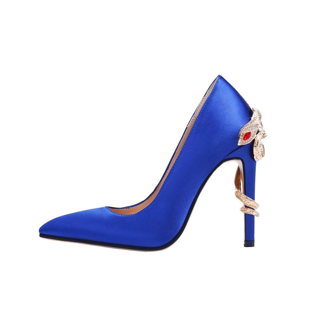Slithering Crystal Serpent Stiletto Heel Pumps-4