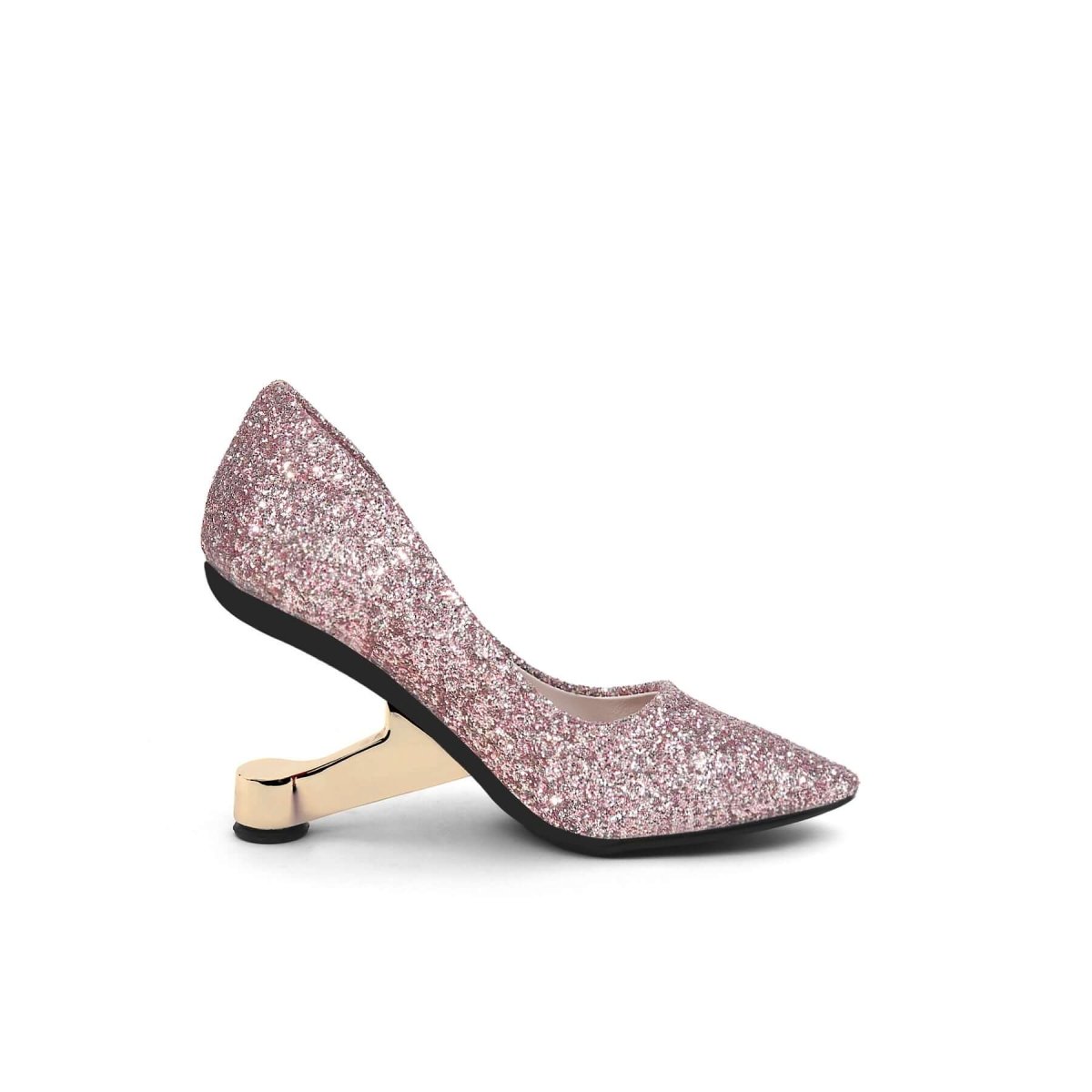 Sparkling Glitter Pointed Toe Pumps-2